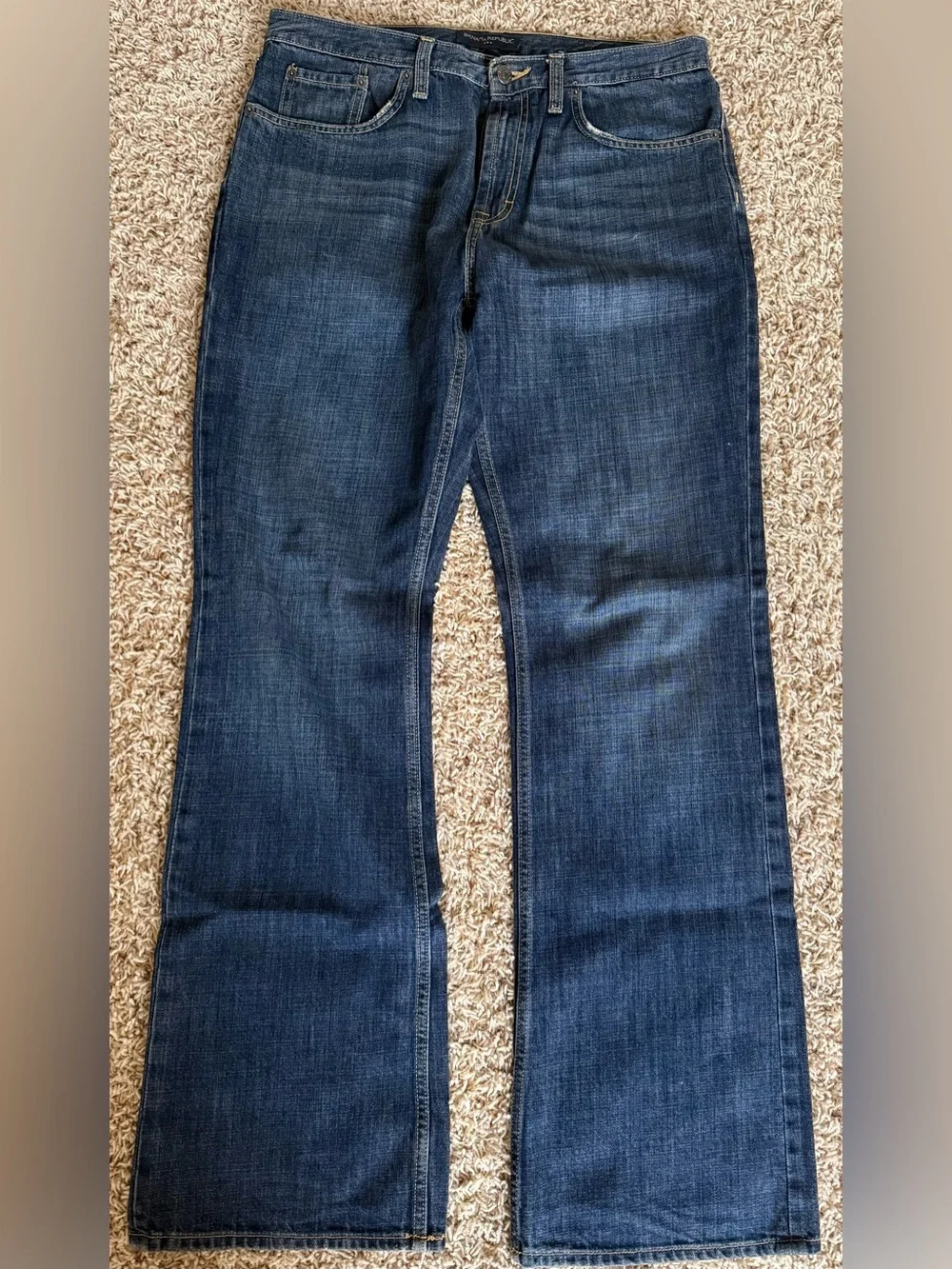 Banana Republic Men's Dark Blue Bootcut Jeans 33/34 Pants